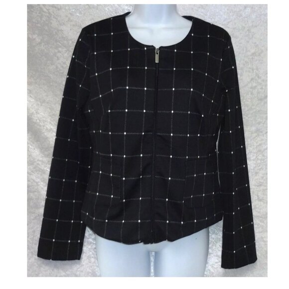 Women's Collarless Jacket Covington cardigan size S NEW - Picture 2 of 3